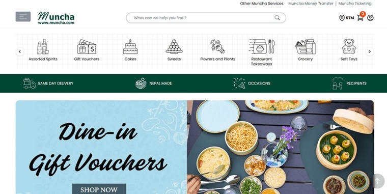 Muncha.com online shopping Nepal