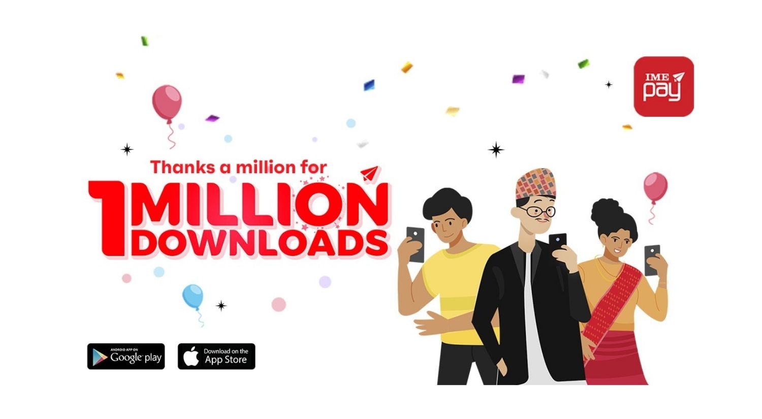 IME pay App download 1 million