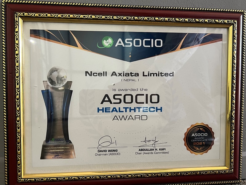 Ncell ASOCIO Healthtech award