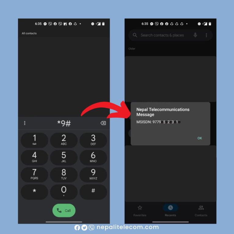 how to check your own phone number in ntc