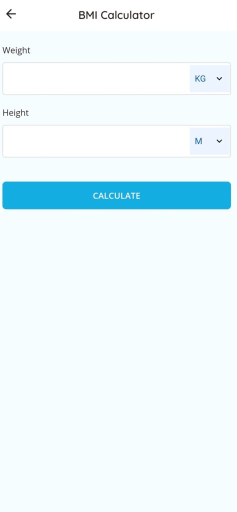BMI calculator NepMeds app