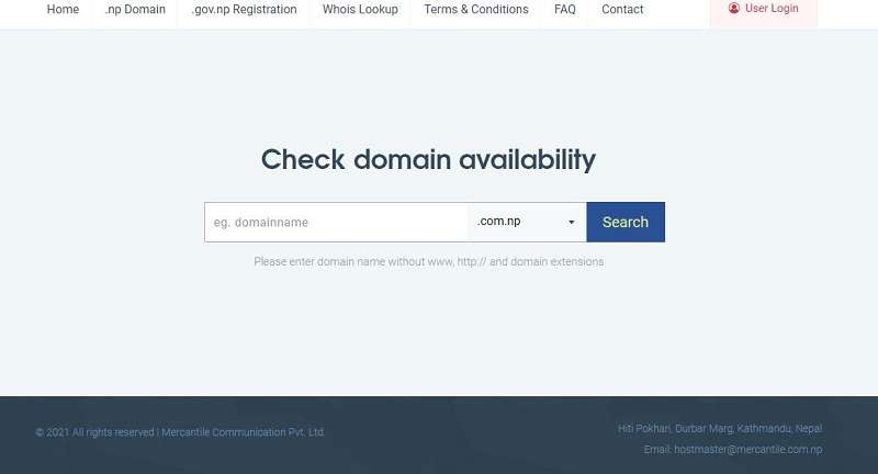 how to register .com.np domain in Nepal online