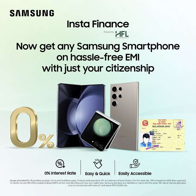Samsung Insta Finance with citizenship