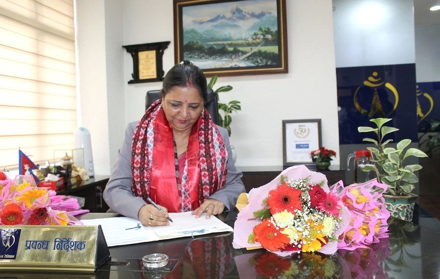 Nepal Telecom Managing Director Sangita Pahadi assumes office