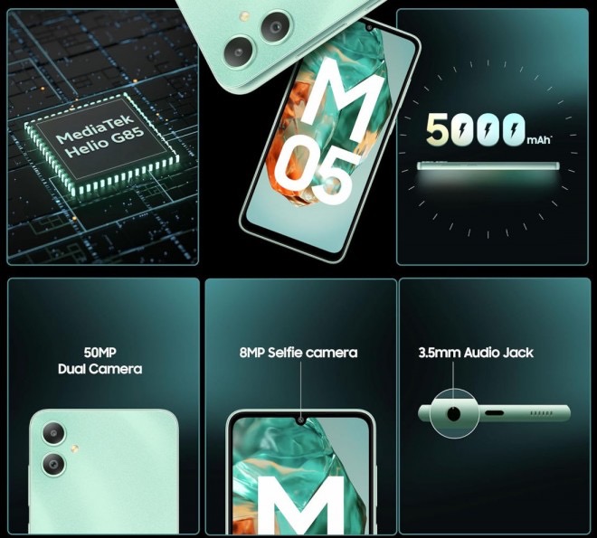 Samsung Galaxy M05 infographics