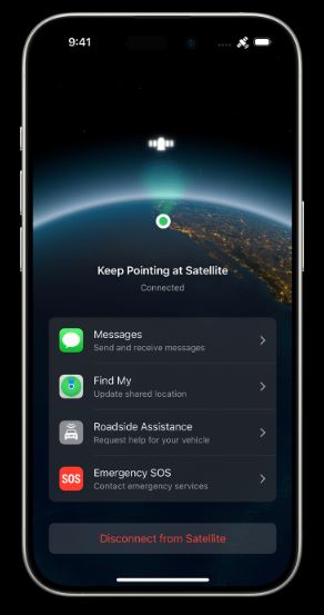 Adjust position for iPhone satellite connection