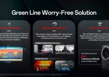 OnePlus green line screen solution