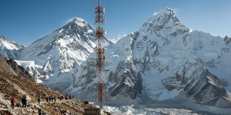 Mobile Tower BTS in Everest Base Camp EBC