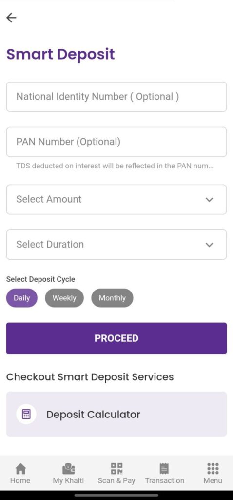 Khalti Smart Deposit