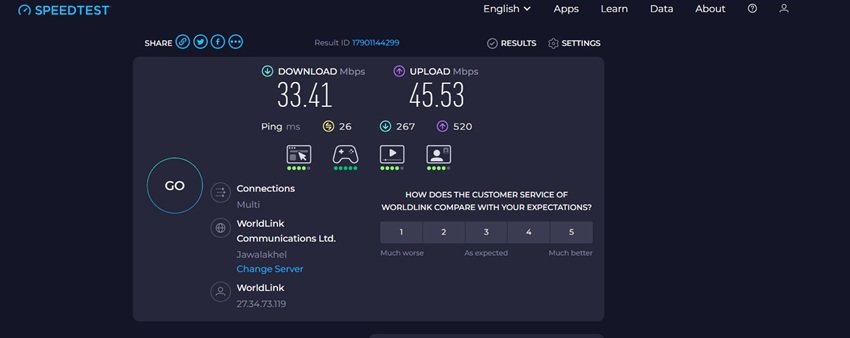 Ookla internet speed