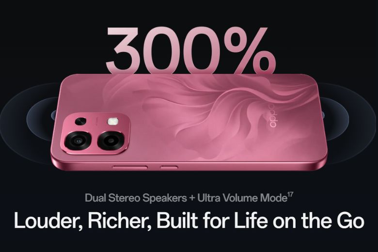 OPPO A6 Pro dual stereo speakers