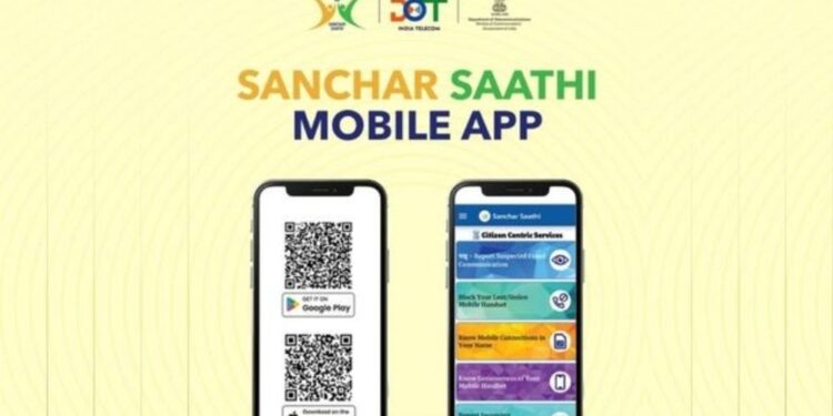 Sanchar Saathi app on India smartphones for cybersecurity