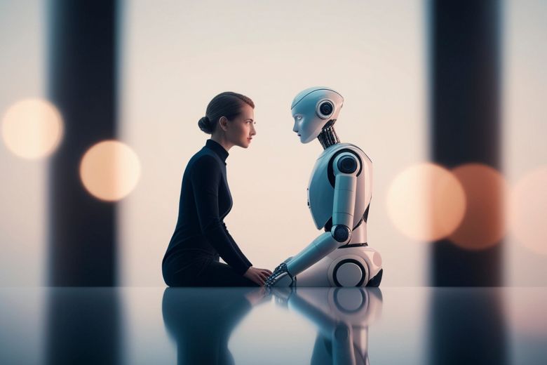 Artificial Intelligence human and robot
